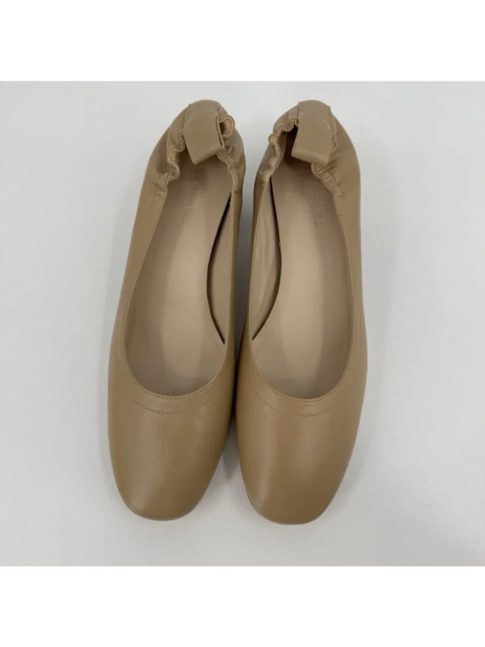 Everlane Italian Leather Day Heel Light Taupe 8 Women's Elastic Back Comfort